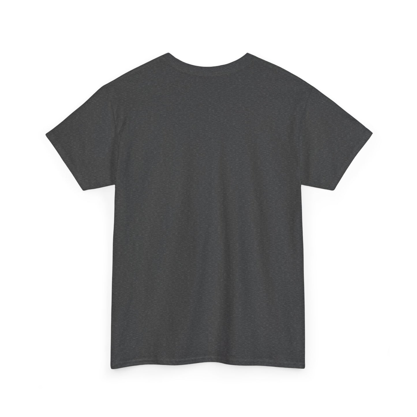 Plain dark gray t-shirt on a white background
