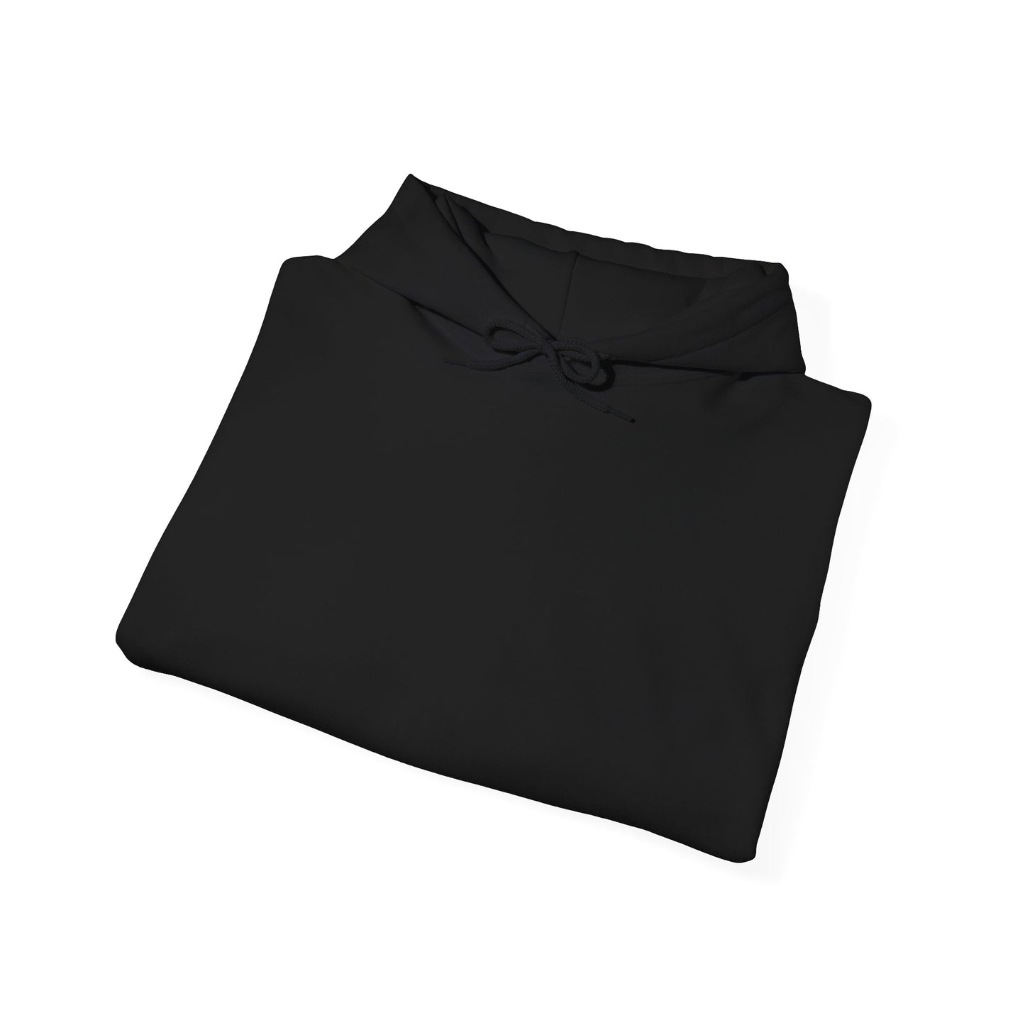 Folded black shirt on a white background