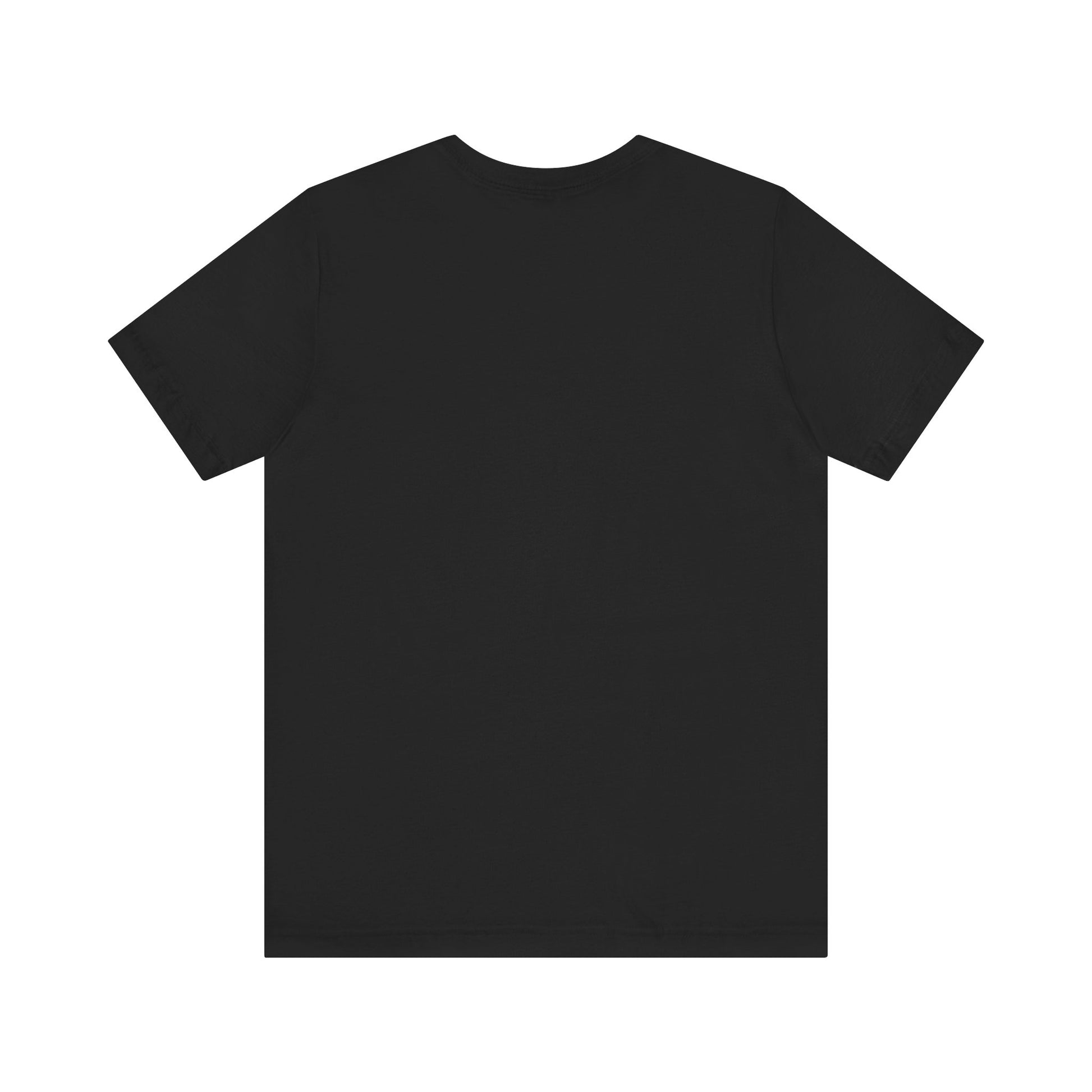 Black t-shirt on a white background