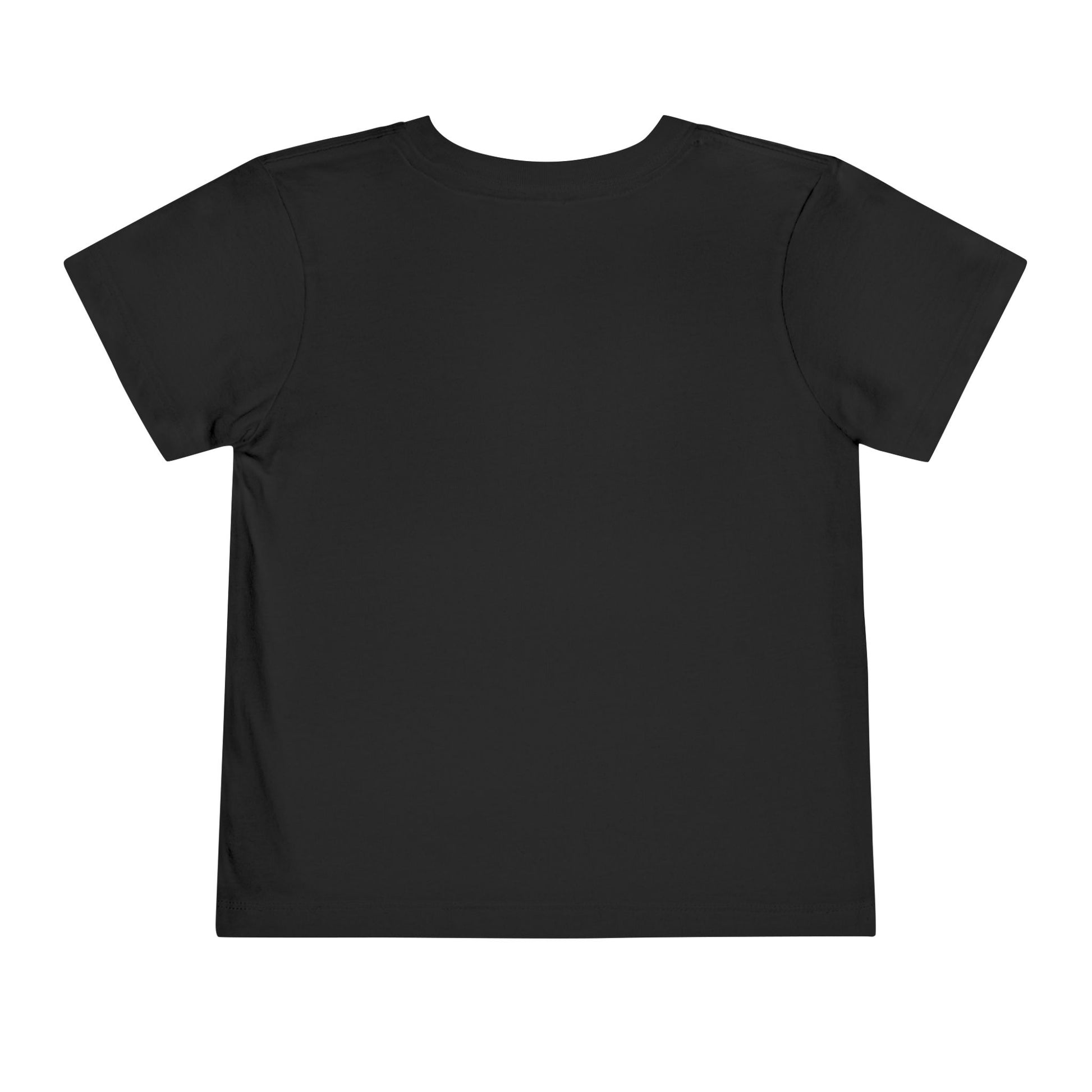 Black t-shirt on a white background