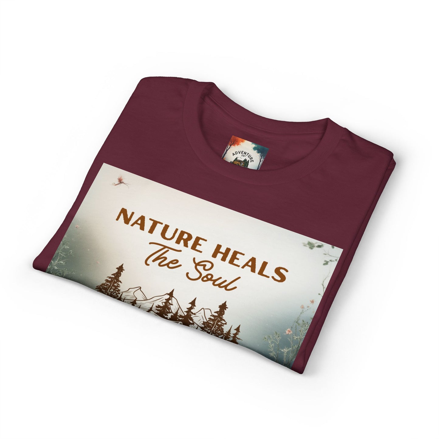 Nature Heals the Soul Adventure T-Shirt | Outdoor Lifestyle & Mindfulness Tee