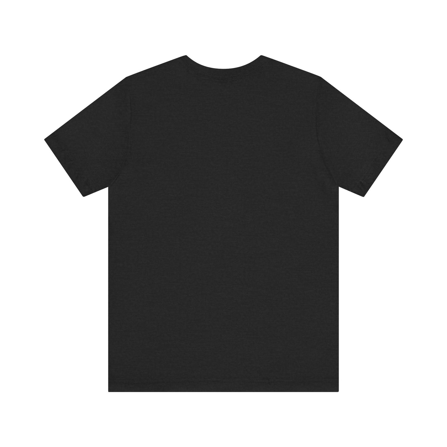 Black t-shirt on a white background