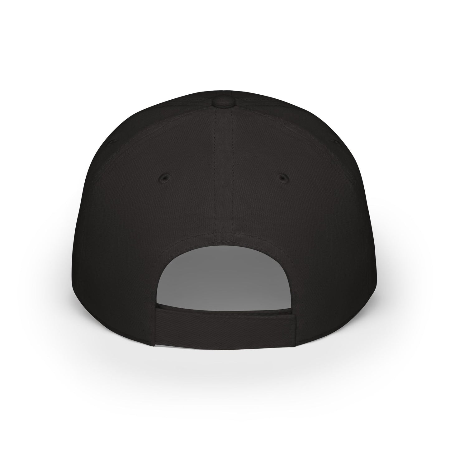 Black baseball cap on a white background