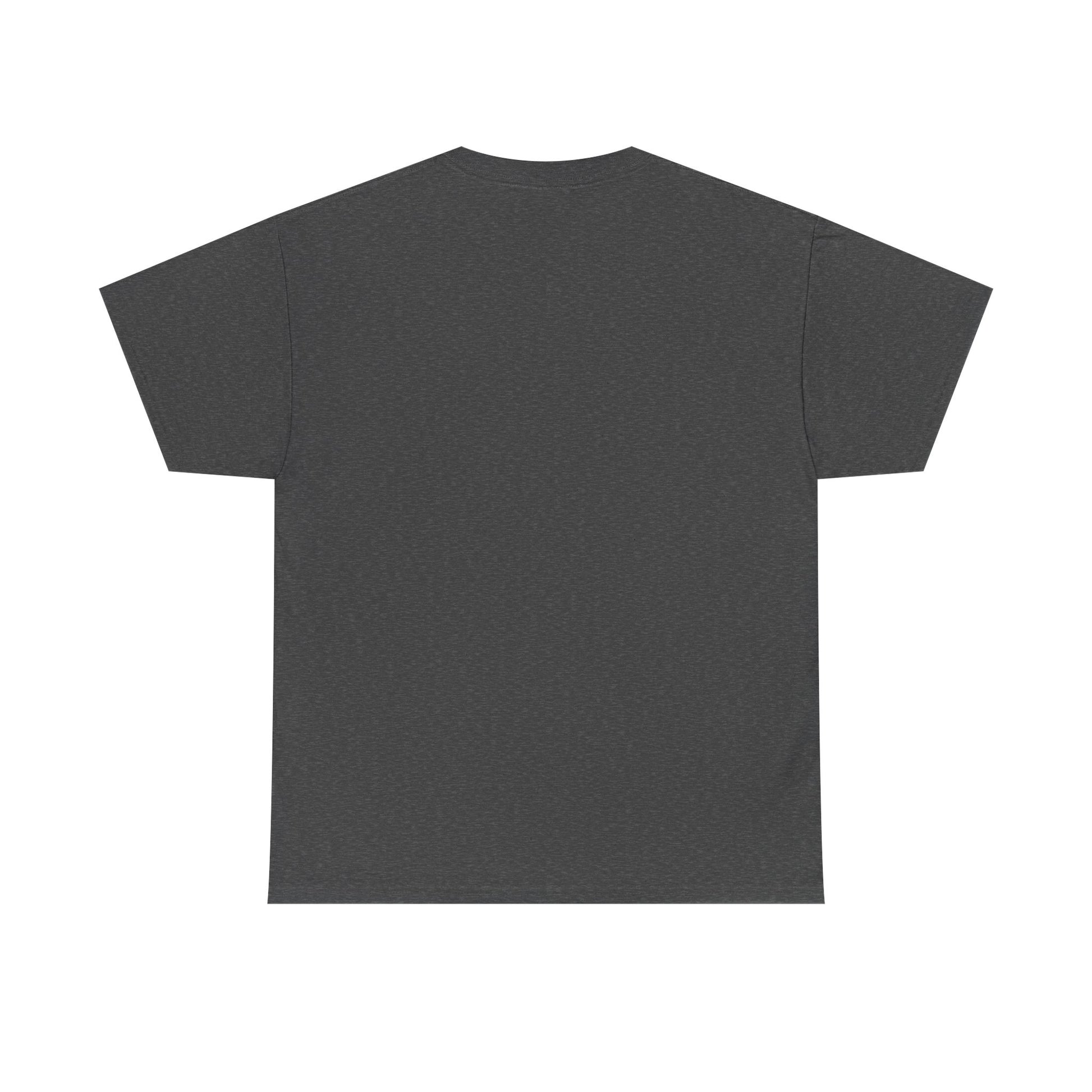 Plain dark gray t-shirt on a white background