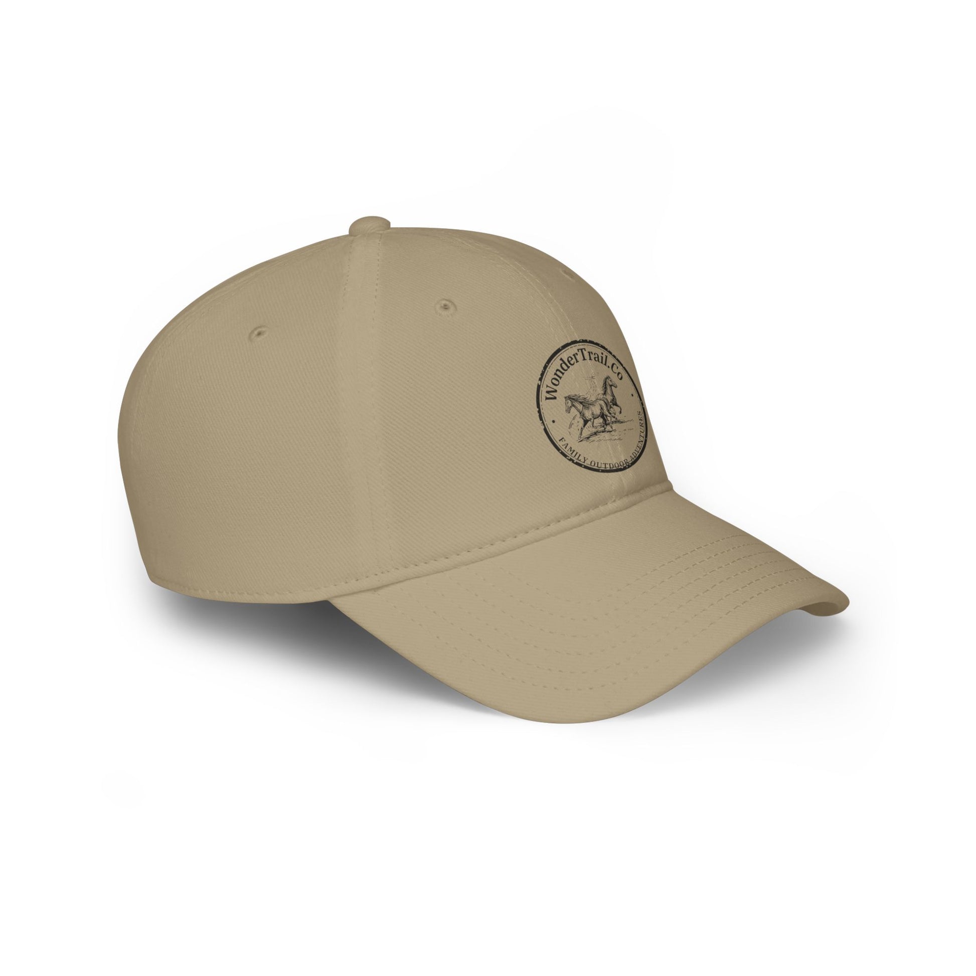 Beige cap with a logo on a white background