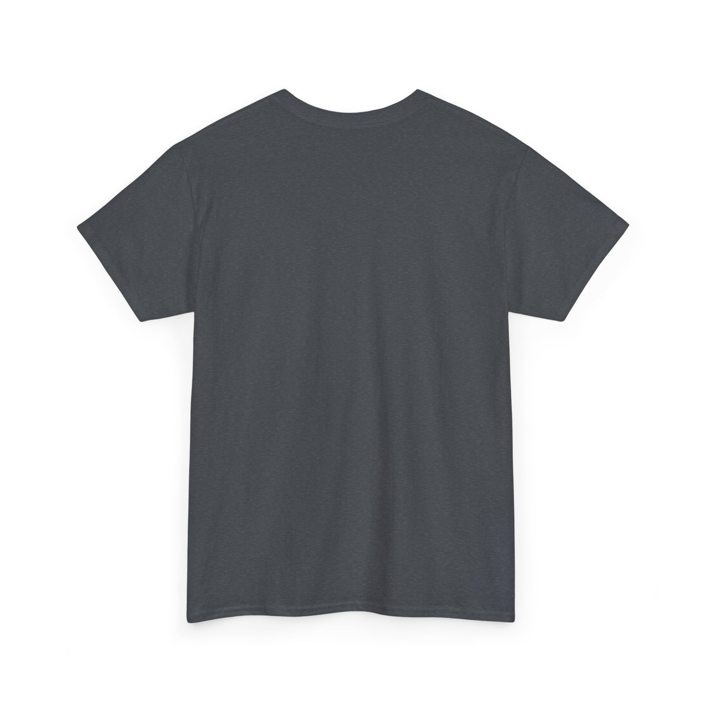 Plain dark gray t-shirt on a white background