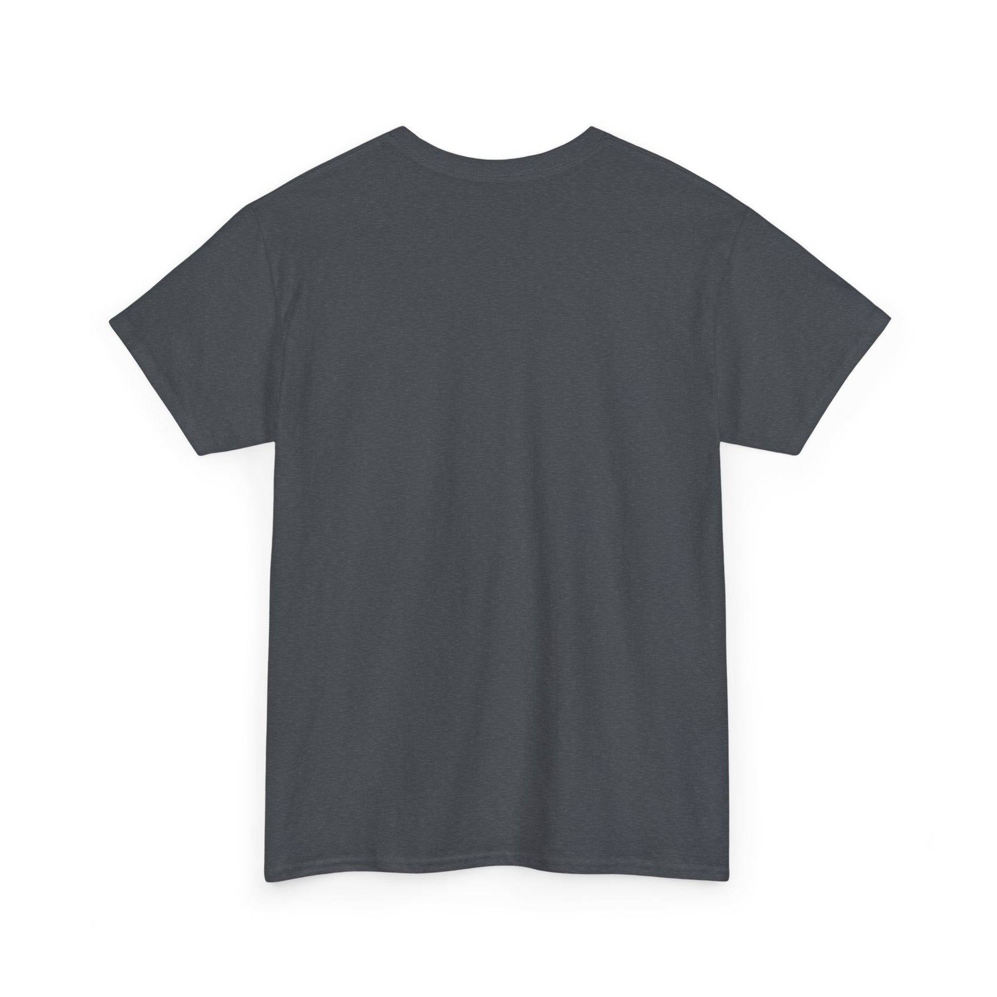 Plain dark gray t-shirt on a white background