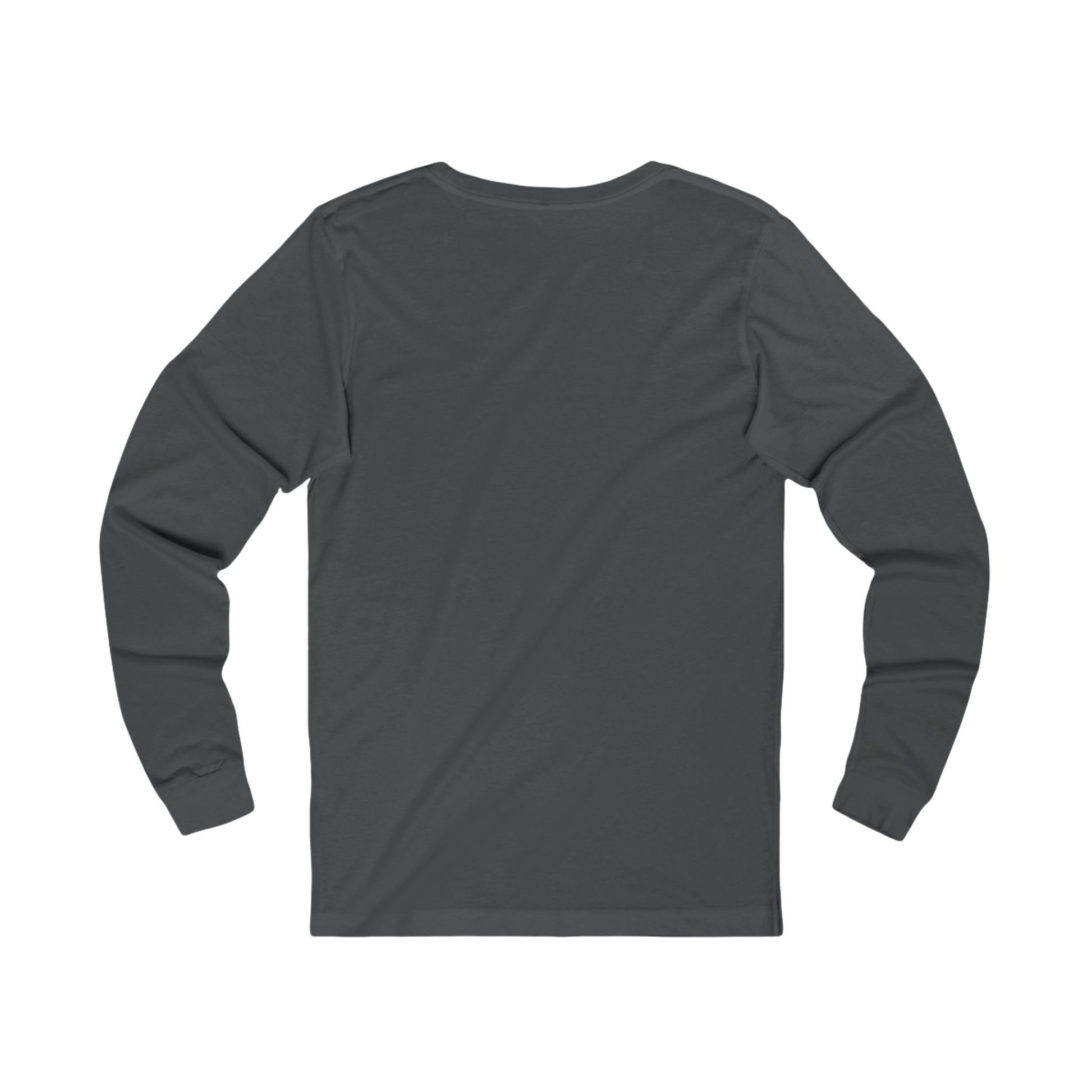 Dark gray long-sleeve shirt on a white background