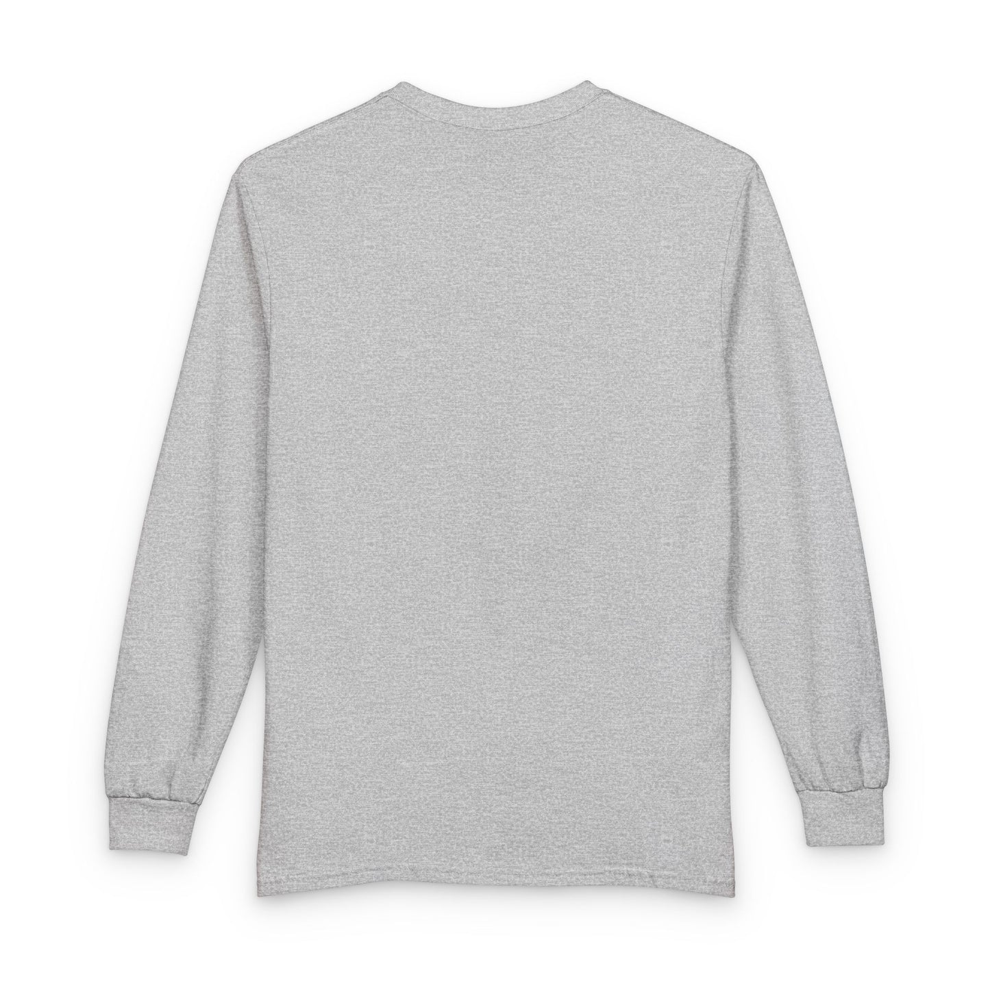 Gray long-sleeve shirt on a white background