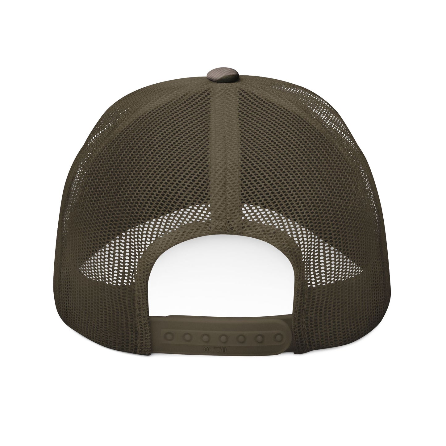 Brown mesh cap on a white background