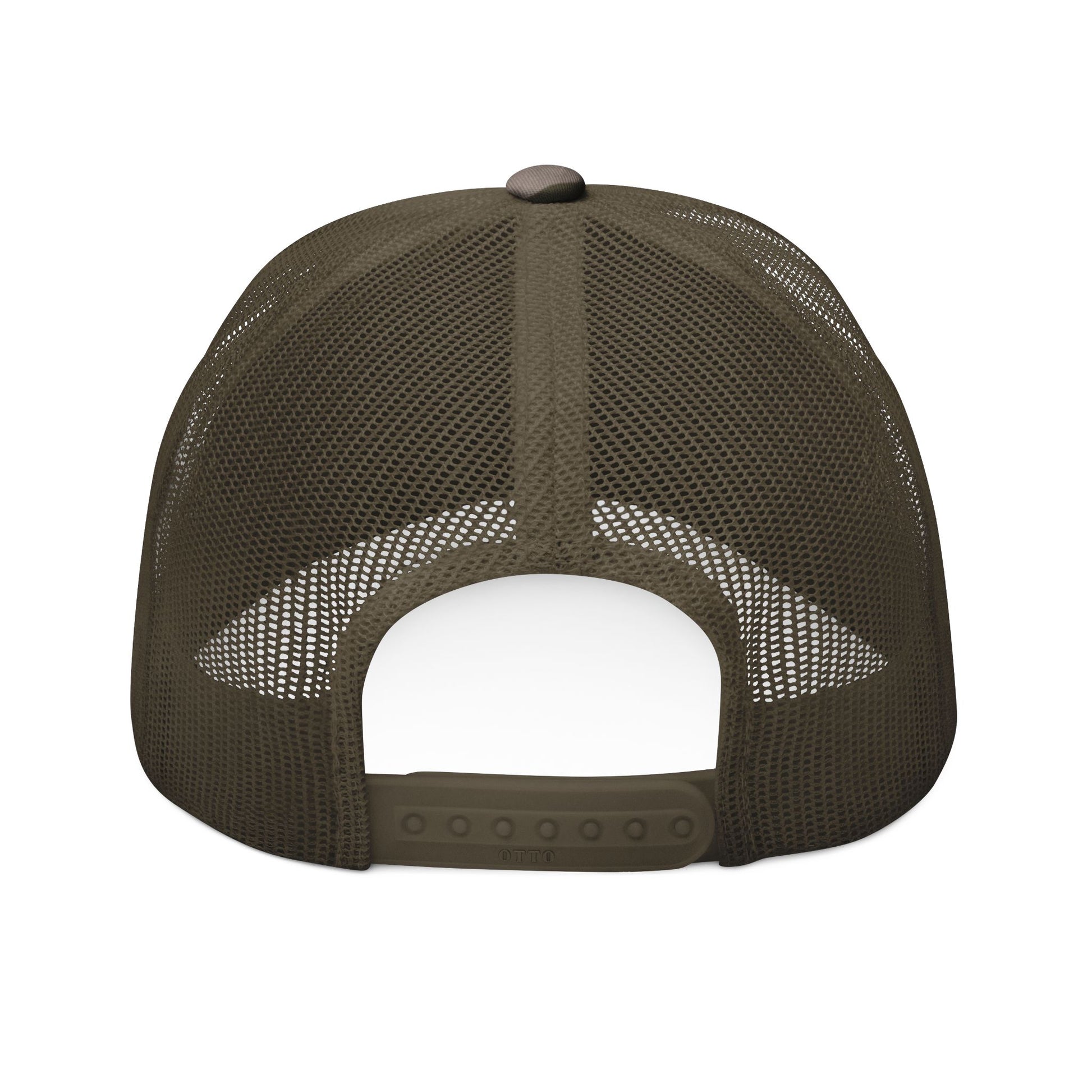 Brown mesh cap on a white background