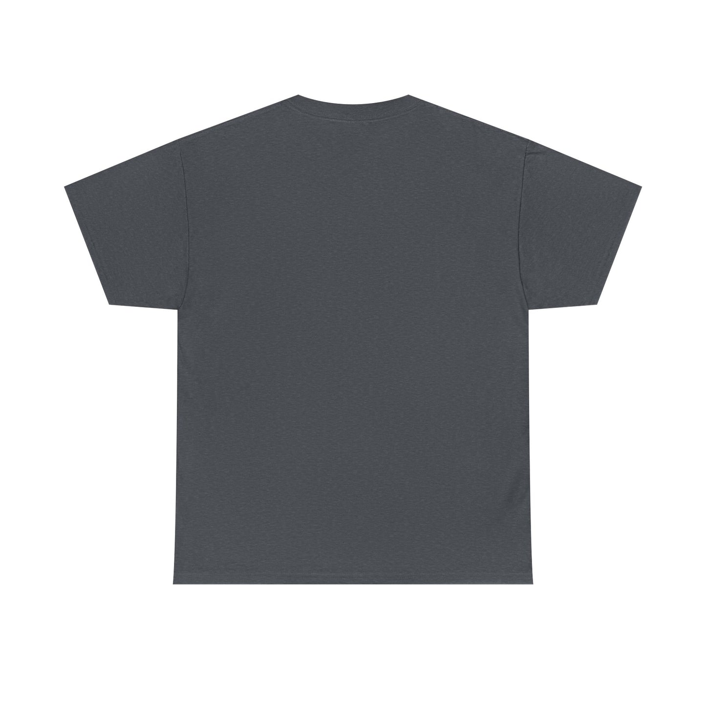 Plain dark gray t-shirt on a white background
