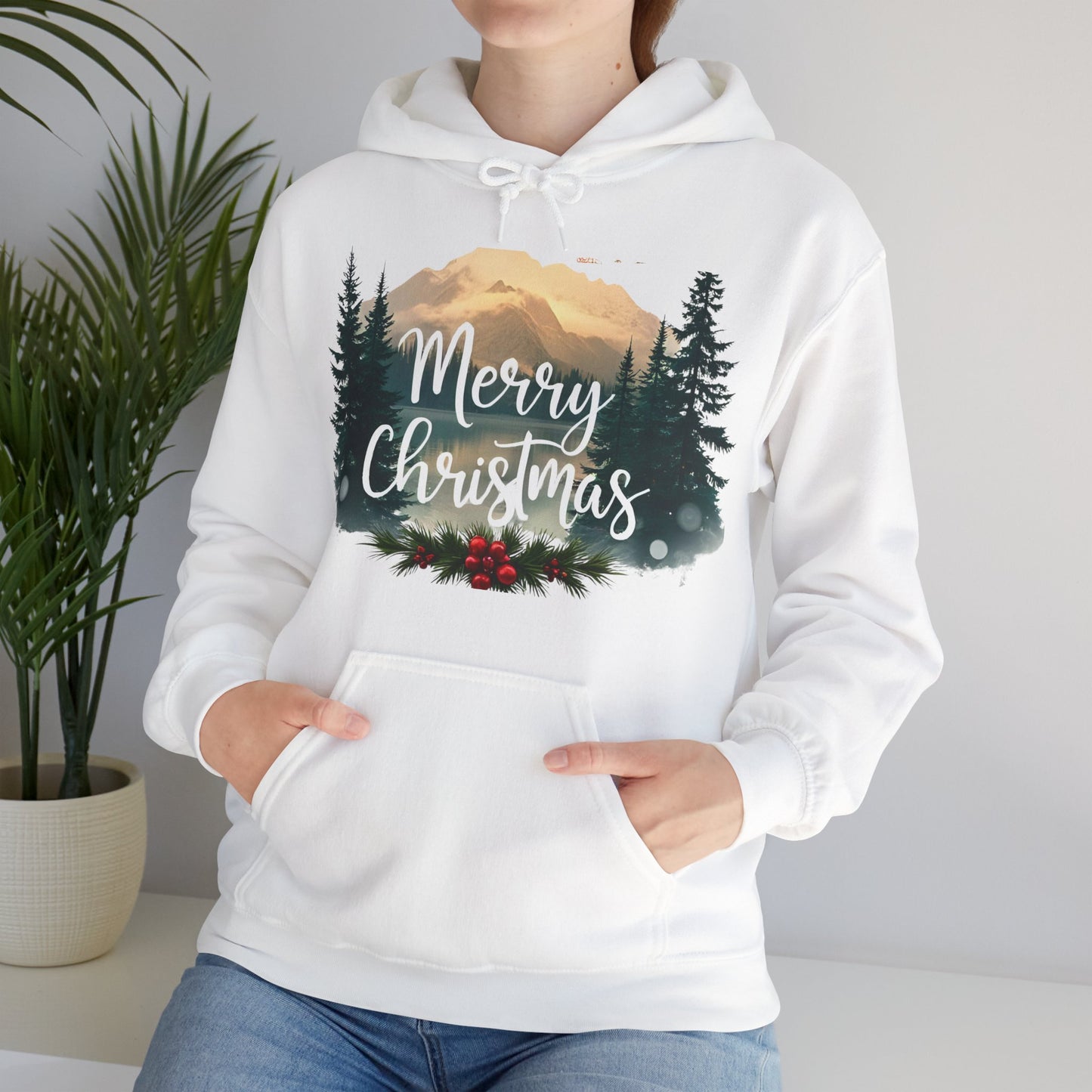 Merry Christmas Winter Hoodie | Cozy Holiday Graphic Sweatshirt