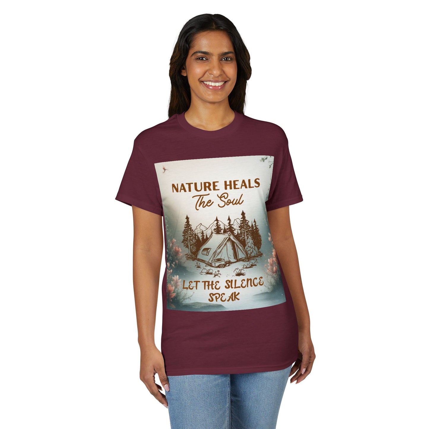 Nature Heals the Soul Adventure T-Shirt | Outdoor Lifestyle & Mindfulness Tee